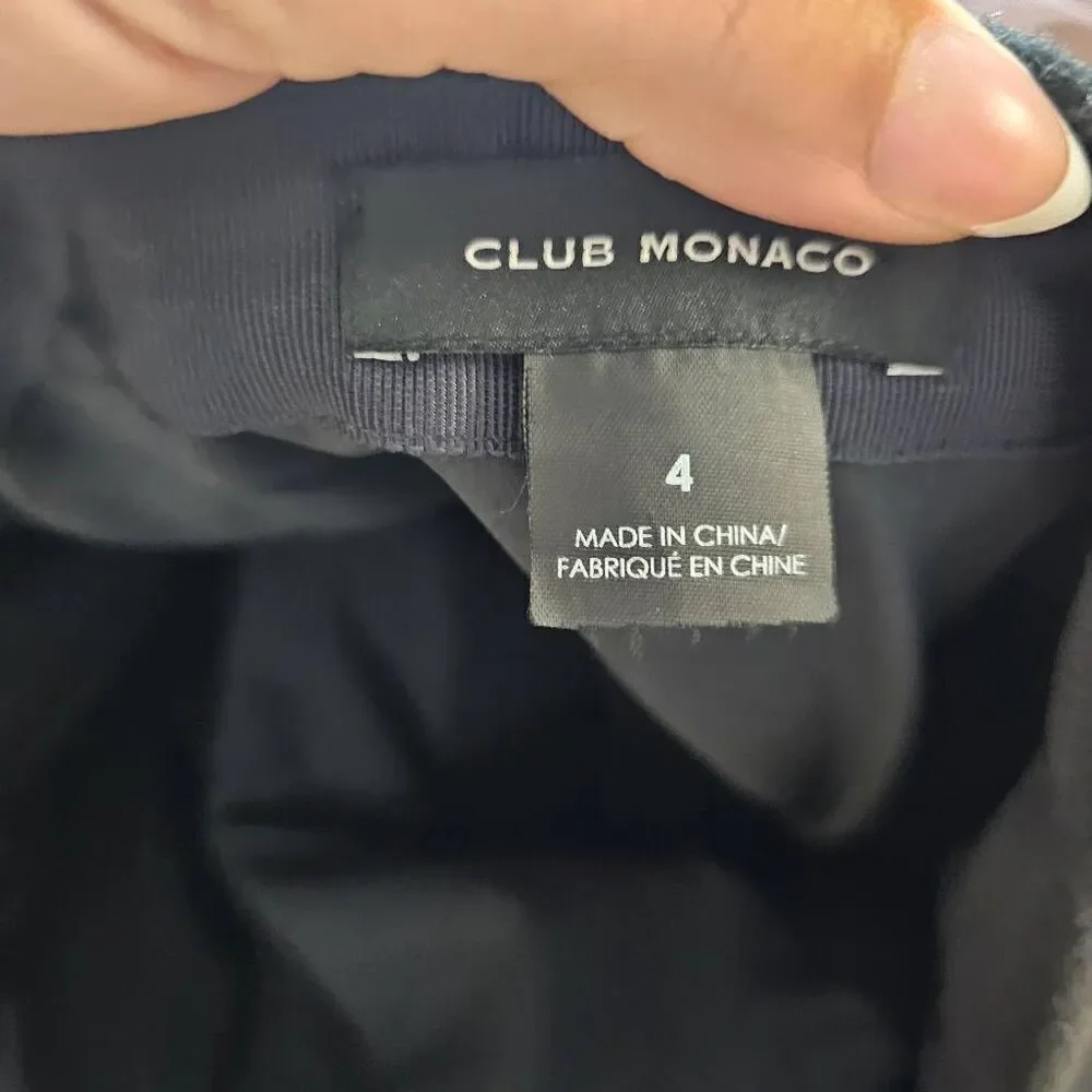 Club Monaco Charcoal Wool A Line Midi Skirt Size 4